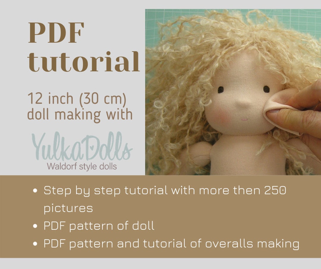 Waldorf Doll Making Tutorial 12 Inch Doll PDF Patter Etsy