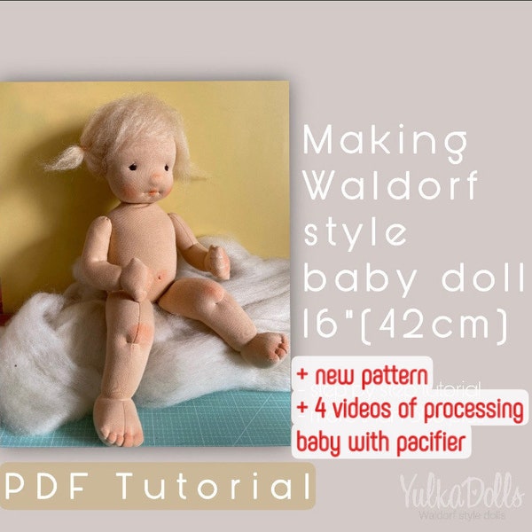 Waldorf doll making tutorial (16 inch baby doll) - PDF patter + step by step tutorial