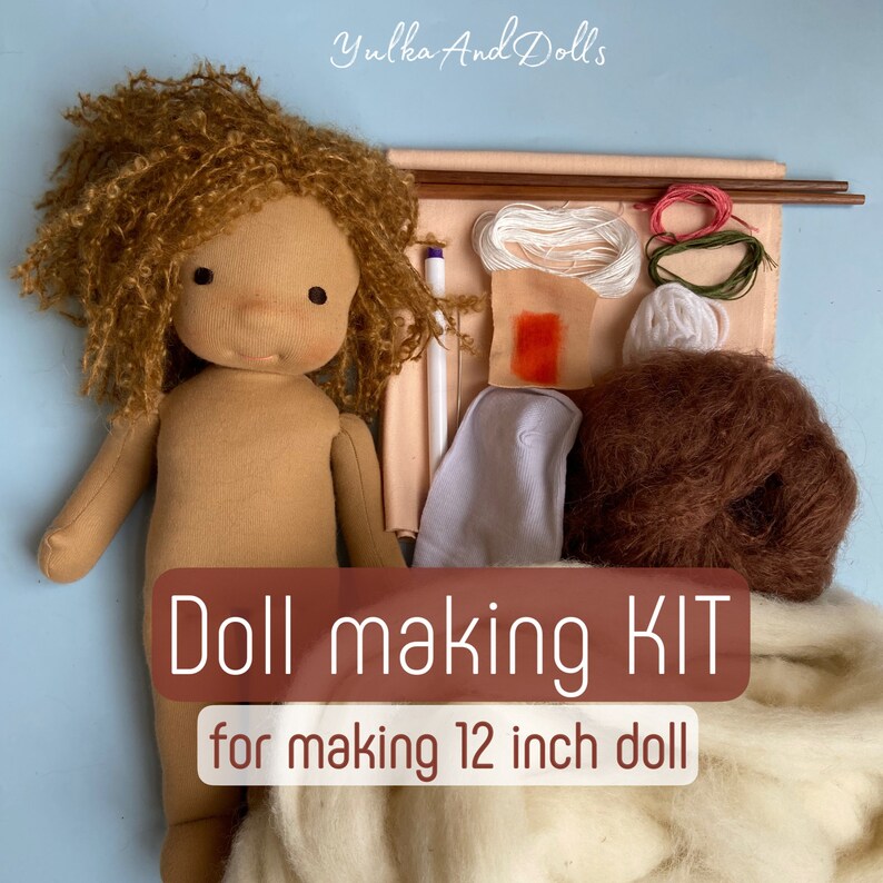 Doll making KIT 12 inch Waldorf style doll immagine 1