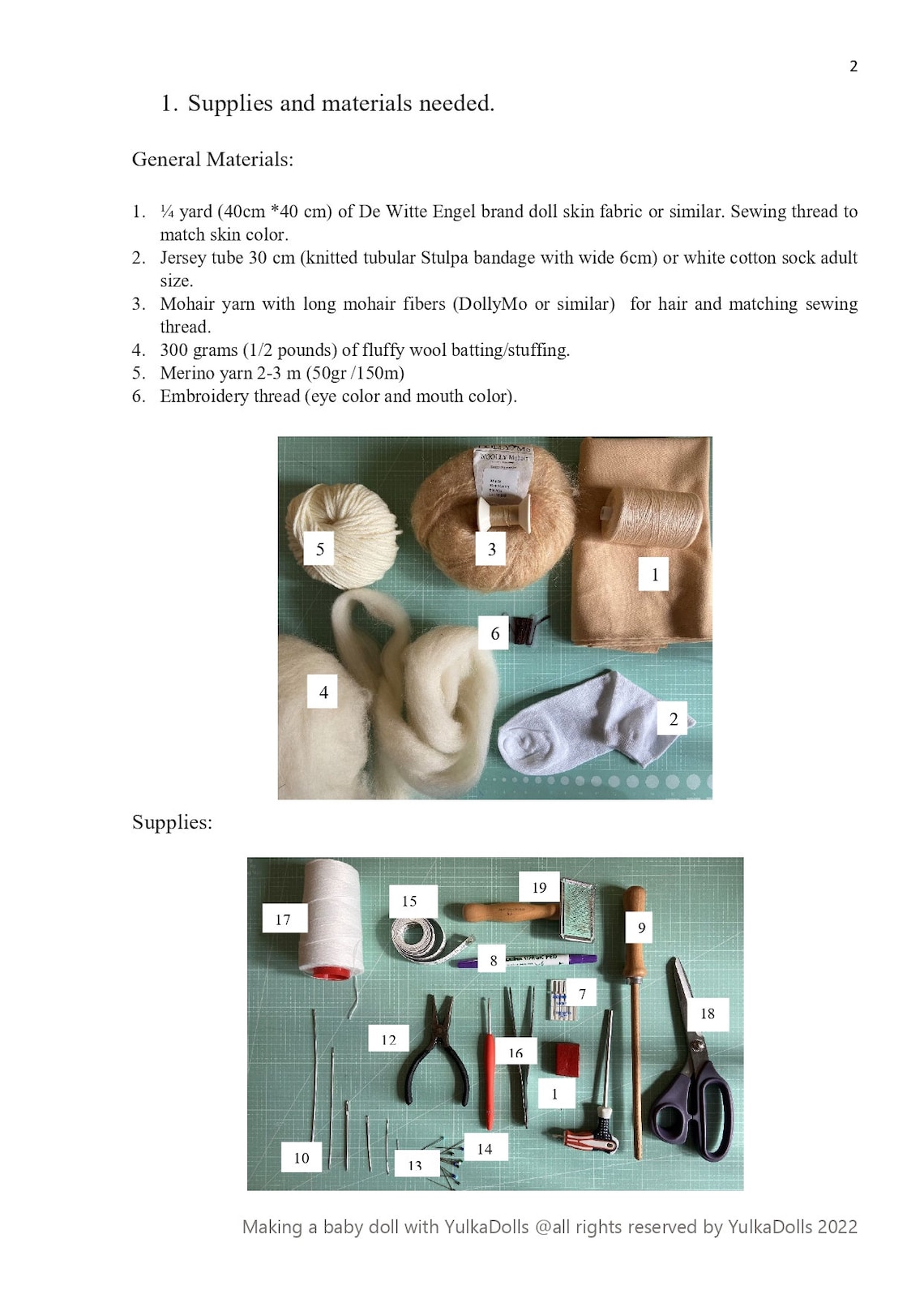 Waldorf Doll Making Tutorial 16 Inch Baby Doll PDF Patter Etsy