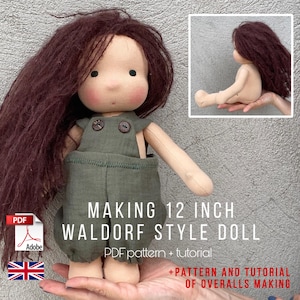 Waldorf doll making tutorial (12 inch doll) - PDF patter + step by step tutorial