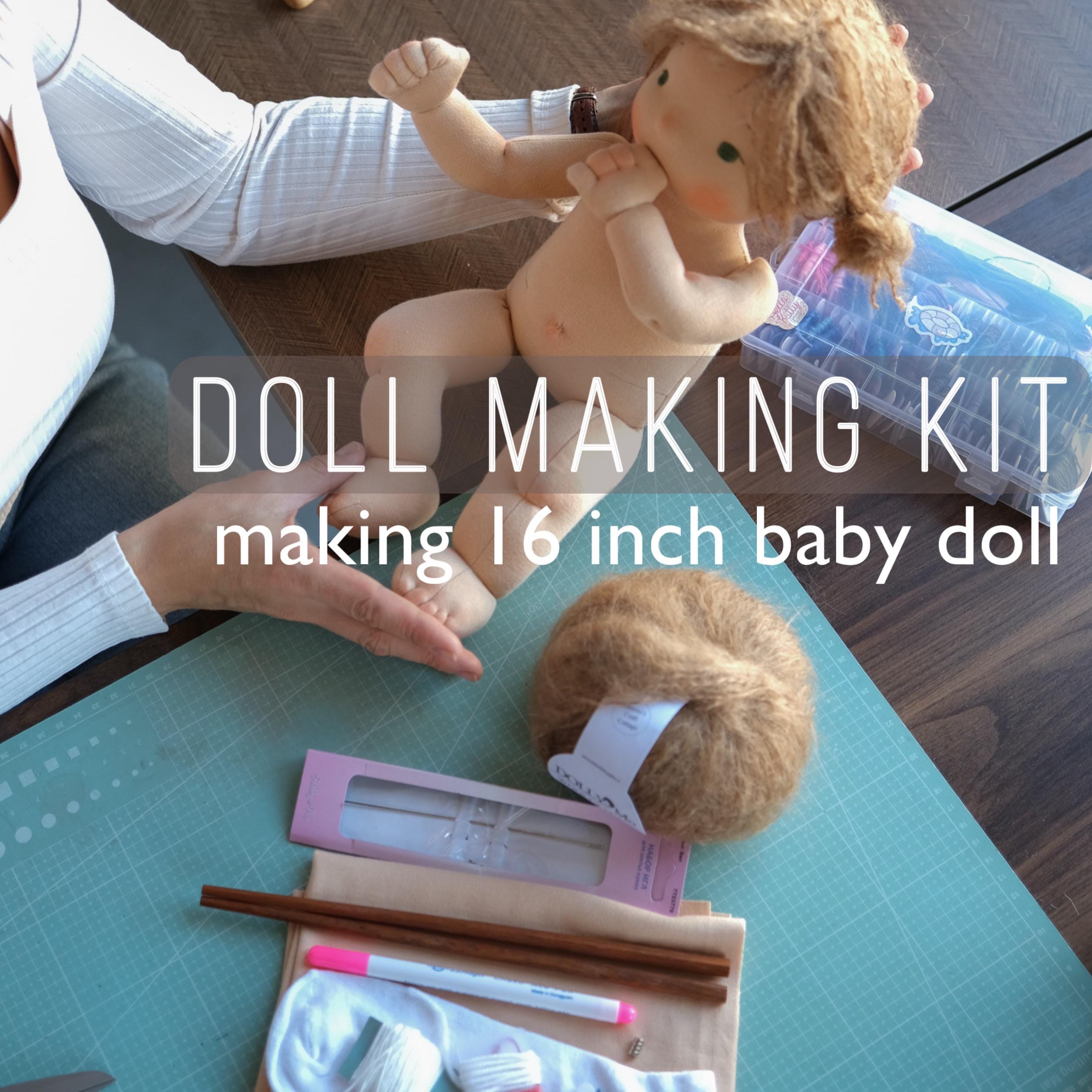 Doll making KIT - 16 inch Waldorf style baby doll