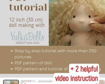 Waldorf doll making tutorial (12 inch doll) - PDF patter + step by step tutorial