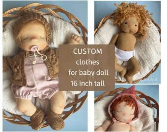 Custom clothes for  16 inch baby doll Made to order Steiner dolls Poupee Puppen