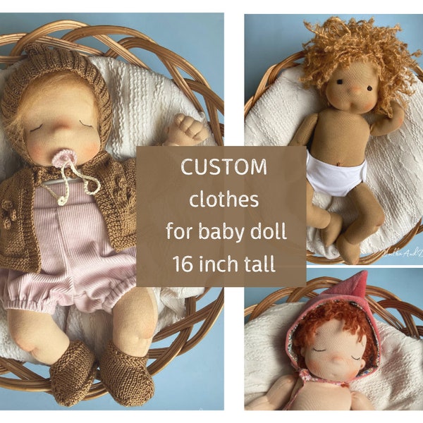 Custom clothes for  16 inch baby doll Made to order Steiner dolls Poupee Puppen