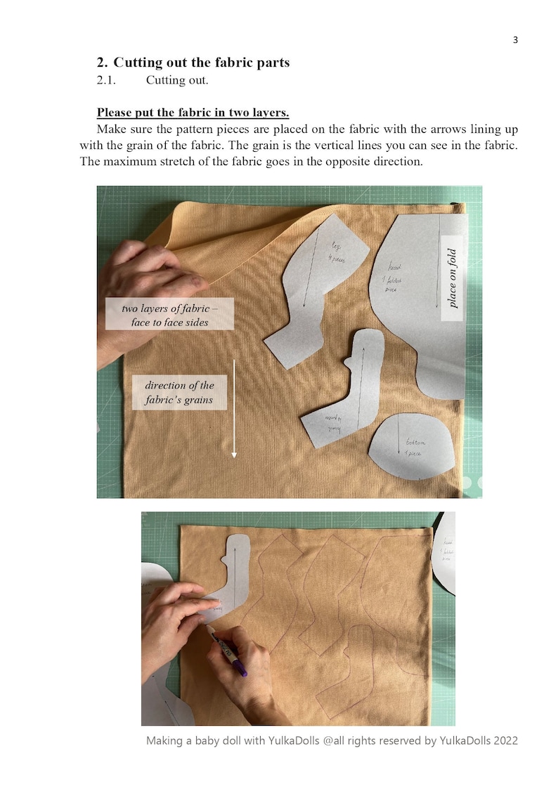 Waldorf Doll Making Tutorial 16 Inch Baby Doll PDF Patter Etsy