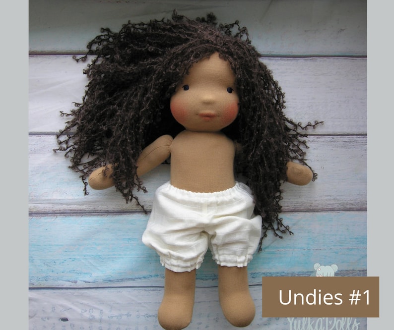 Made to order Undies, Socks, T-shirt for Waldorf style doll 9, 12, 14, 16, 18 inches Custom dolls Steiner toys image 2