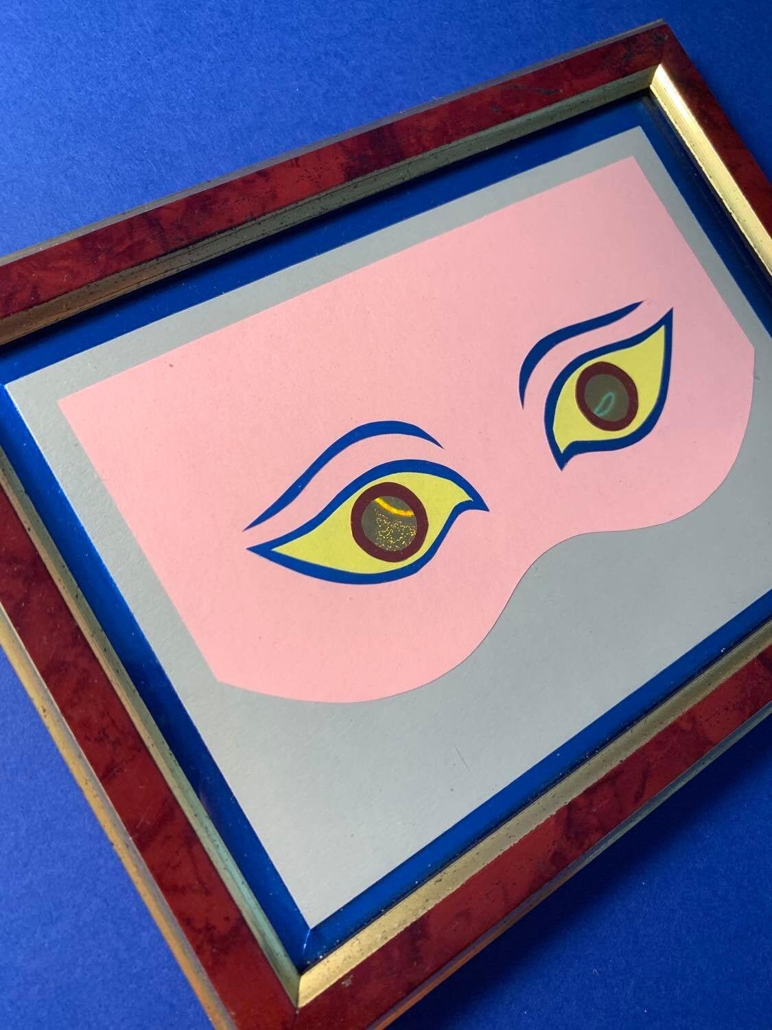 Handmade Eyes Papercut with Frame Etsy