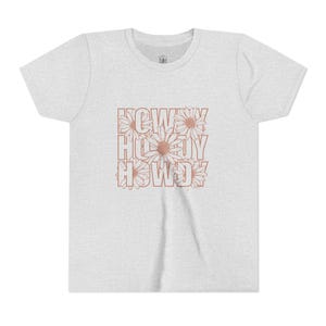 Cowgirl Youth Tee, Howdy Girls T-Shirt, Western Cowgirl Kid&#39;s Shirt, Rodeo Girl Tee, Country Kids Shirt, Girls Horse Tee