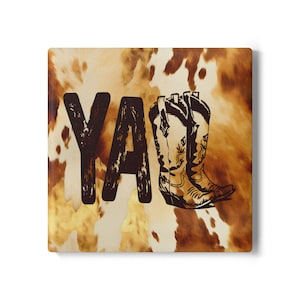 Cowhide Ceramic Coaster Set, Western Decor Drink Coasters, Ranch Theme Kitchen Table Coasters, Cow Lover Gift, Southwestern Coasters,