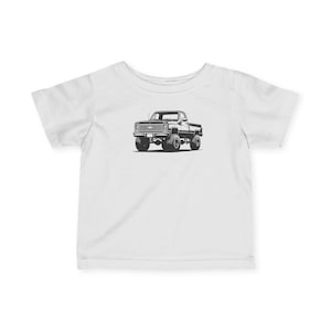 Koszulka niemowlęca Chevy Square Body, koszulka Vintage Chevy, koszulka niemowlęca Chevrolet, odzież dziecięca Retro Car, koszulka dla malucha