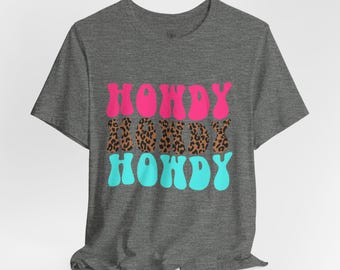 Camiseta vaquera "Western Howdy", camiseta con gráfico de rodeo