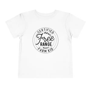 Free range farm kid, Rural Toddler Tee, Sustainable Kids Clothing