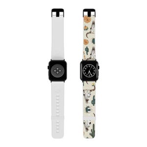 Western Apple Watch Band - Leather Strap for Apple Watch, Cowboy Style Replacement Band, Rodeo Theme Wristband, Cowgirl Watch Accessory,