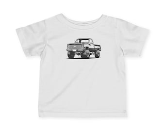 Vintage Chevy Quadrat Körper LKW Kleinkind Shirt, Retro Chevrov Kid Tee