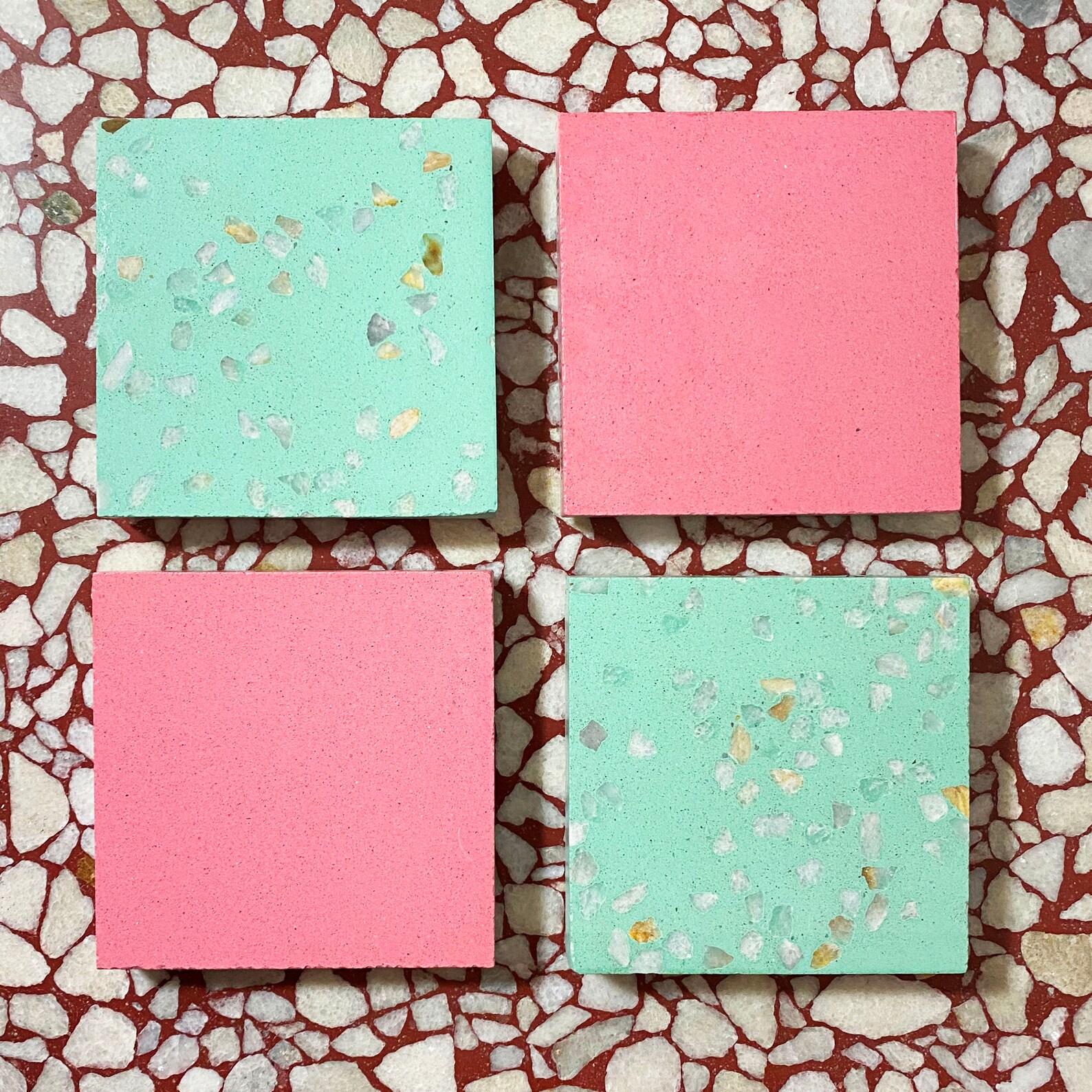 Aesthetic handmade tile coasters set of 4 Etsy
