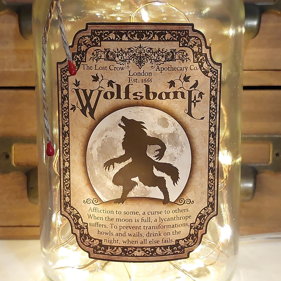 700ml Wolfsbane Werewolf Potion The Lost Crow Apothecary Lamp Etsy