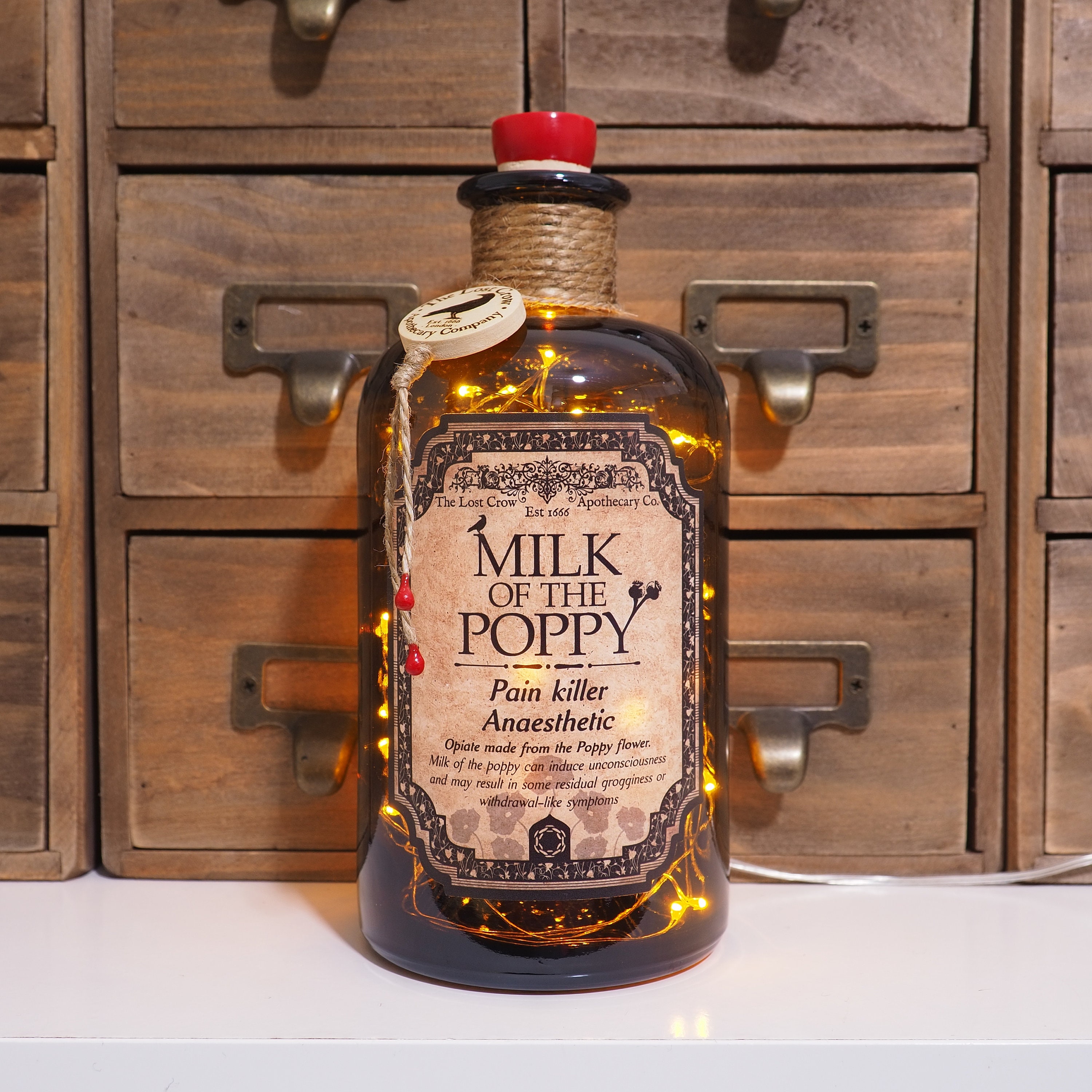 500ml Milk of the Poppy Brown Apothecary Potion Lamp Light - Etsy
