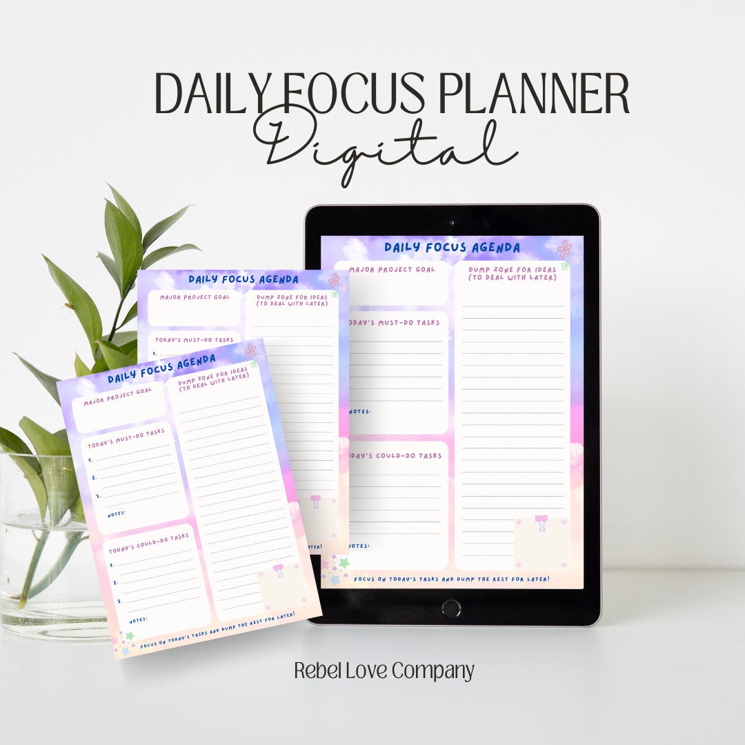 Digital Daily Planner for Small Business, Resellers, Boutique Owners
