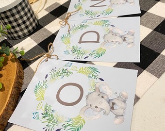 Elephant Baby Shower Banner - Printed Banner Baby Shower Little Peanut Baby Shower Baby Girl Banner Elephant Baby Shower Decorations Garland