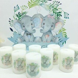 12 Candles - Elephant Baby Shower Favors Boy - elephant baby shower decorations boys, baby shower favors girl, baby shower decorations girl