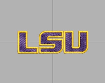 Louisiana State University Tigers LSU logo Embroidery Digitizer File