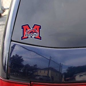 Mckinney boyd high school broncos M sticker / window decal
