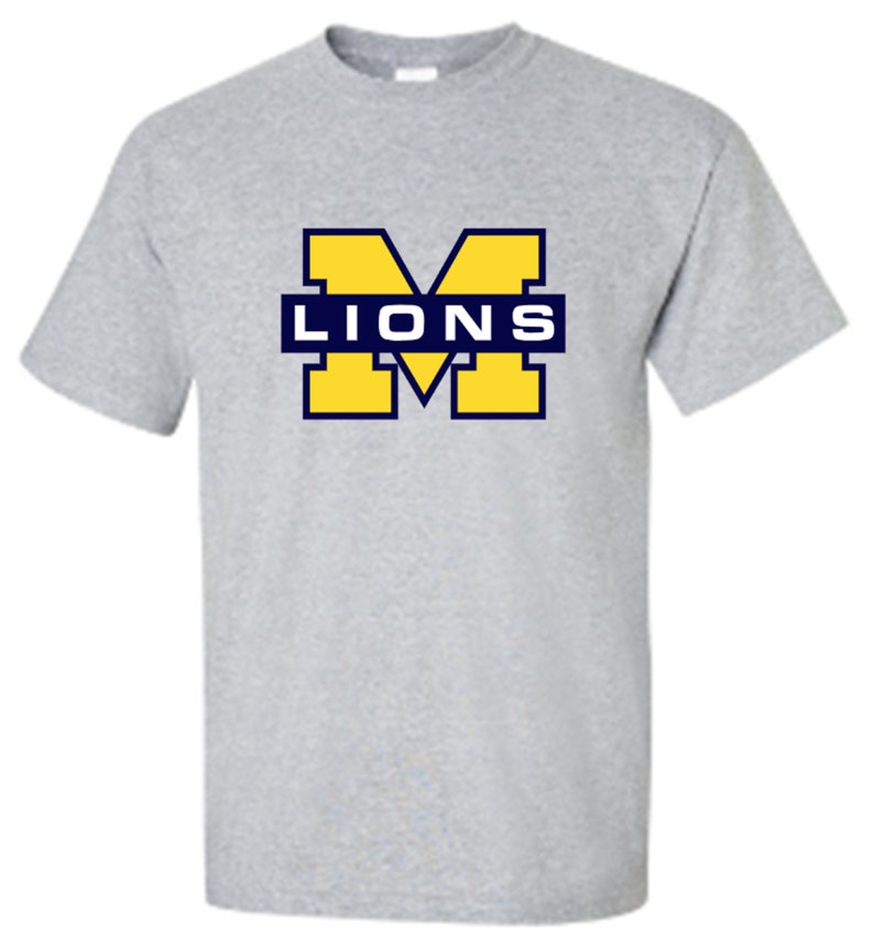 Mckinney High School Lions Large M Logo Tshirt 2 Colors Etsy