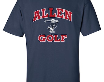 Allen High School Allen eagles golf tuffy t-shirt ....short or long sleeve ---blue