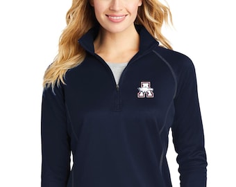 Allen high school eagles embroidered A Eagle Head LADIES Eddie Bauer 1/2 Zip Fleece ---2 colors