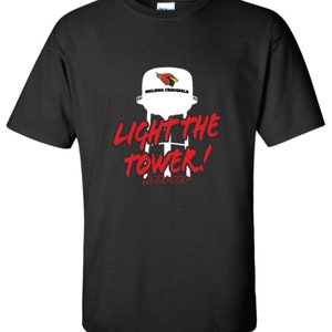 Melissa high school cardinals light the water tower t-shirt ....short or long sleeve ---black