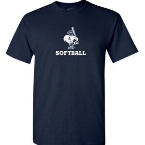 Allen high school eagles tuffy softball Tshirt ---red or navy blue