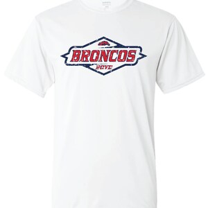 Mckinney boyd high school broncos retro fill er up tshirt ....short or long sleeve ---2 colors