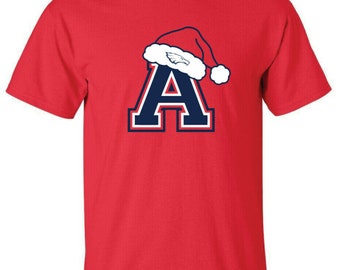 Allen high school eagles Santa A t-shirt ....short or long sleeve ---red