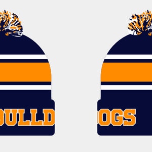 Mckinney north high school bulldogs north bulldogs beanie ---blue & orange