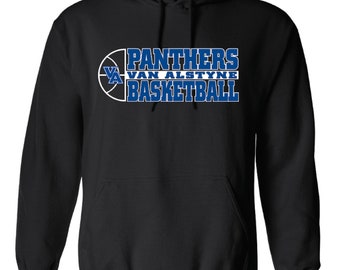 Van Alstyne high school VA panthers basketball lane hoodie ---several colors