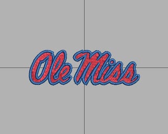 Ole Miss Rebels logo Embroidery Digitizer File