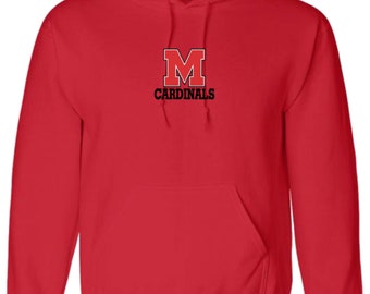 Melissa high school cardinals small M cardinals hoodie ---red