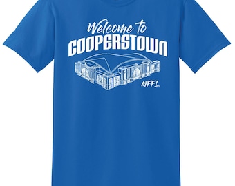 Dallas Mavericks Cooper Flagg t-shirt ---Welcome To Cooperstown AAC arena / MFFL ---short, long, and drifit ---2 colors