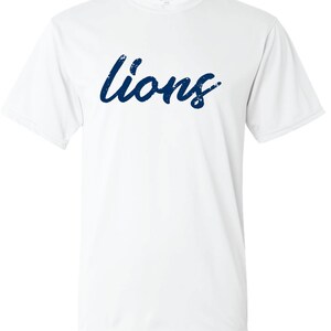 Mckinney high school distressed lions script t-shirt ....short or long sleeve ---3 colors
