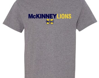 Mckinney high school lions clean lines t-shirt ---2 colors