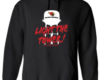 Melissa high school cardinals light the water tower hoodie ---black