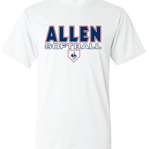 Allen high school softball eagles block home plate & tuffy Tshirt ....short or long sleeve ---5 colors