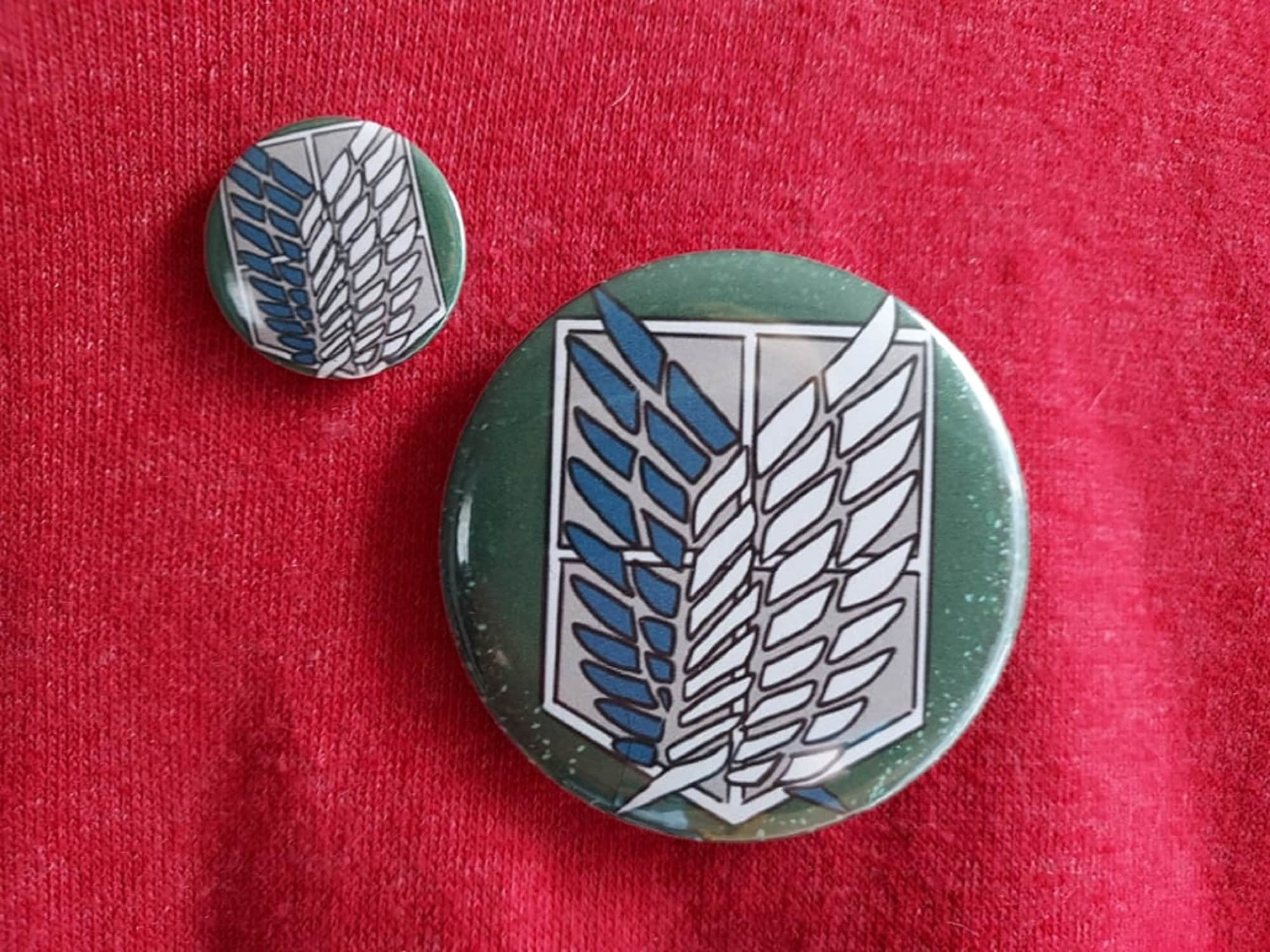 Bottons anime Ataque dos Titãs Shingeki no Kyojin Attack on Titan – broche  boton bottom button pin botton de Alfinete ou Chaveiro ou Imã