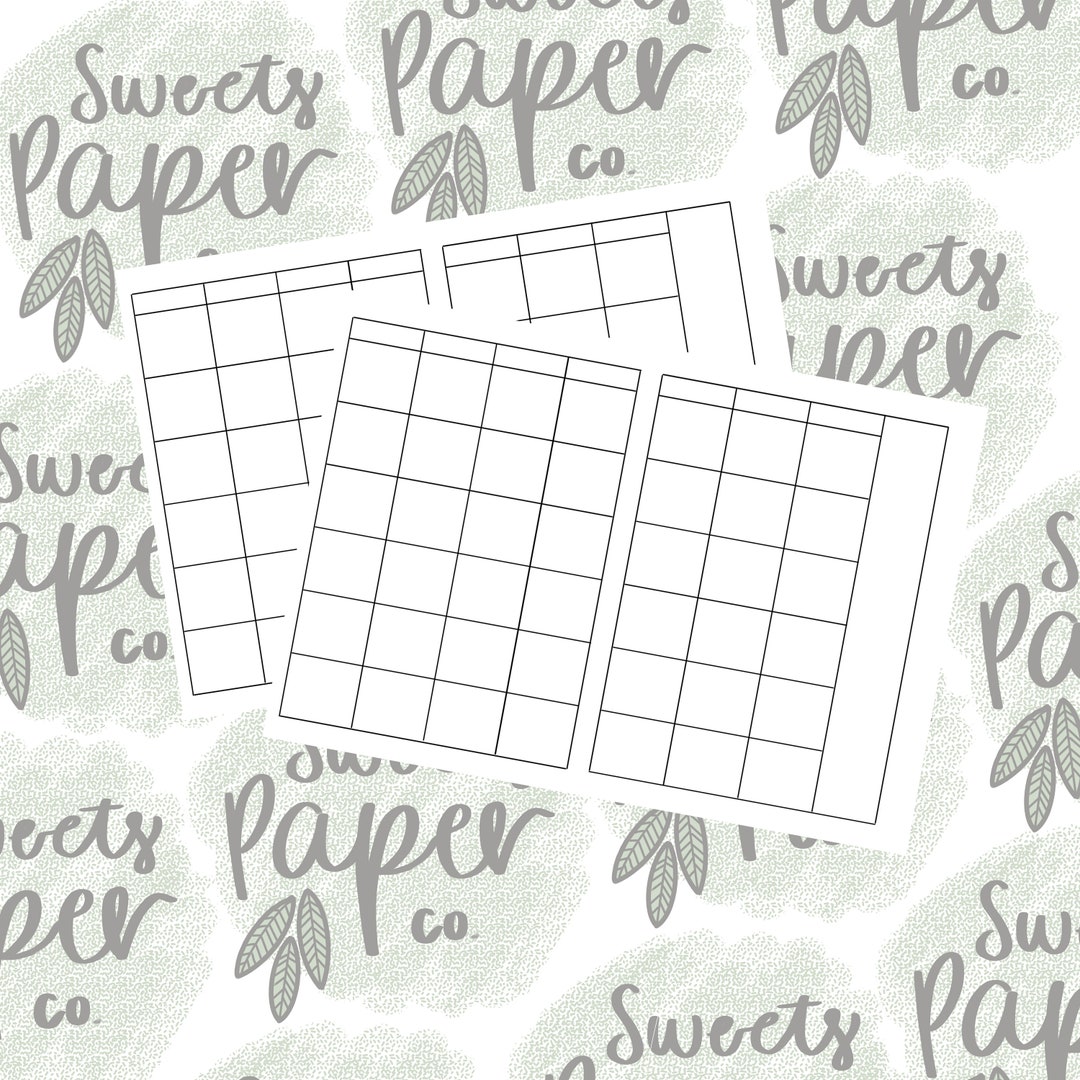 Blank A5 TN Monthly Printable, Blank Month Print A5 TN, Monthly ...