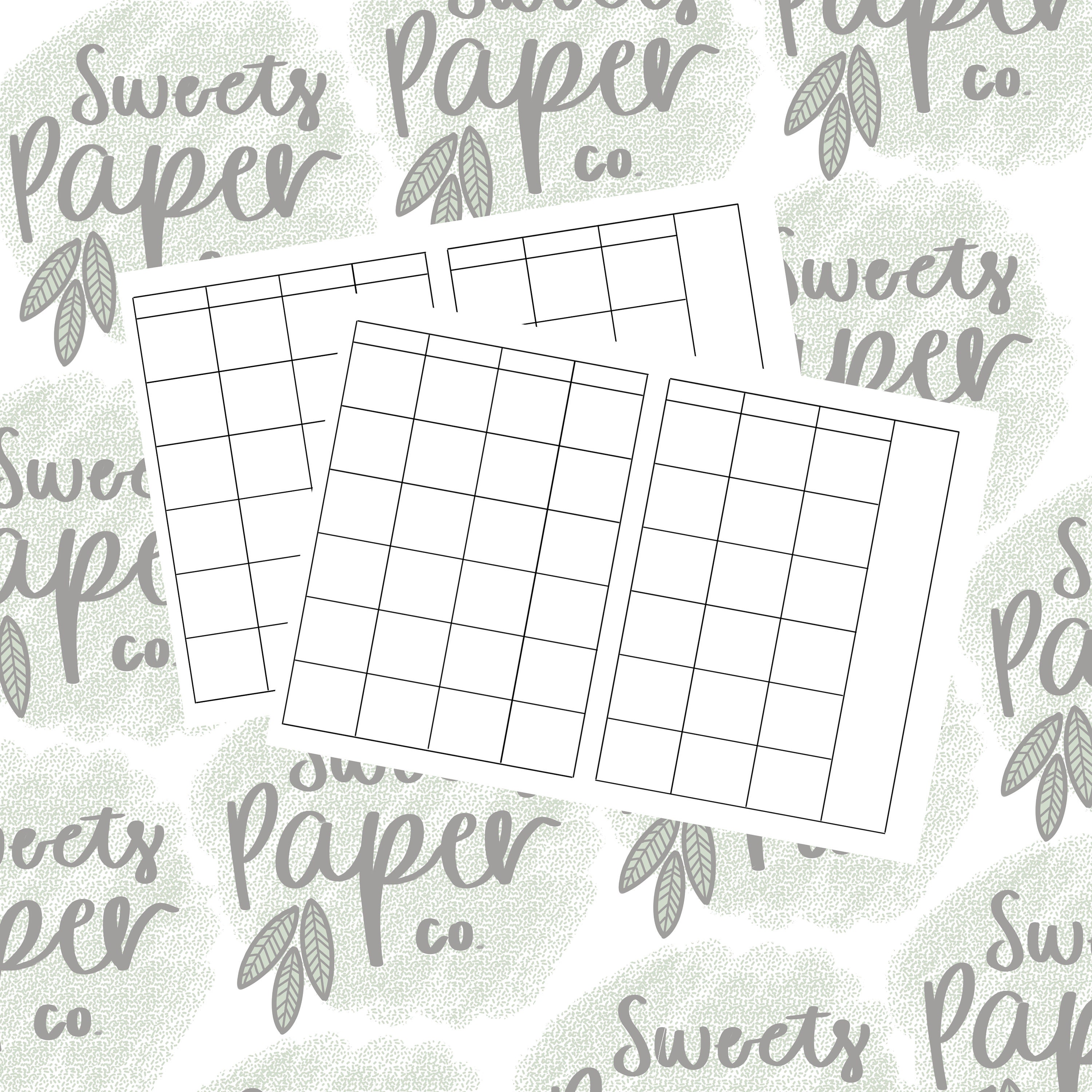 Blank A5 TN Monthly Printable, Blank Month Print A5 TN, Monthly ...