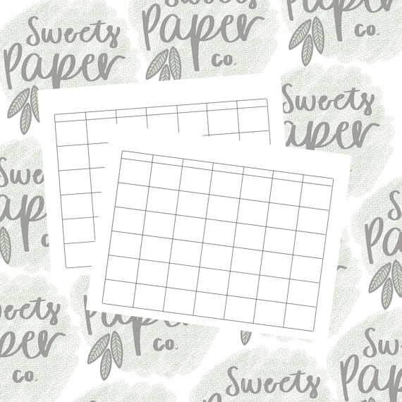 Blank Monthly Printable Blank Month Print Monthly Printable | Etsy
