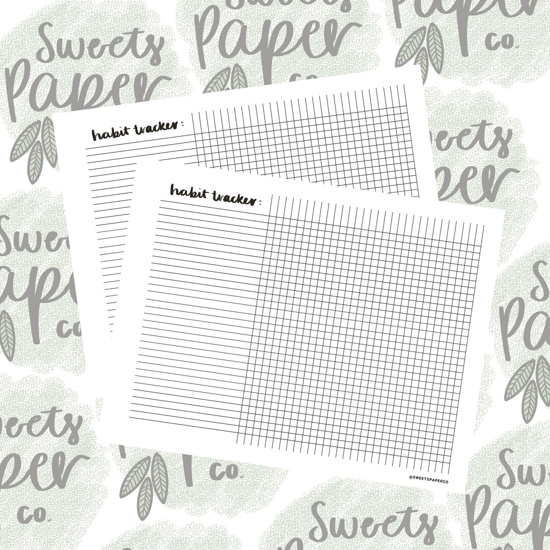 Habit Tracker Printable, Habit Tracker, Tracker Printable, 8.5x11 ...