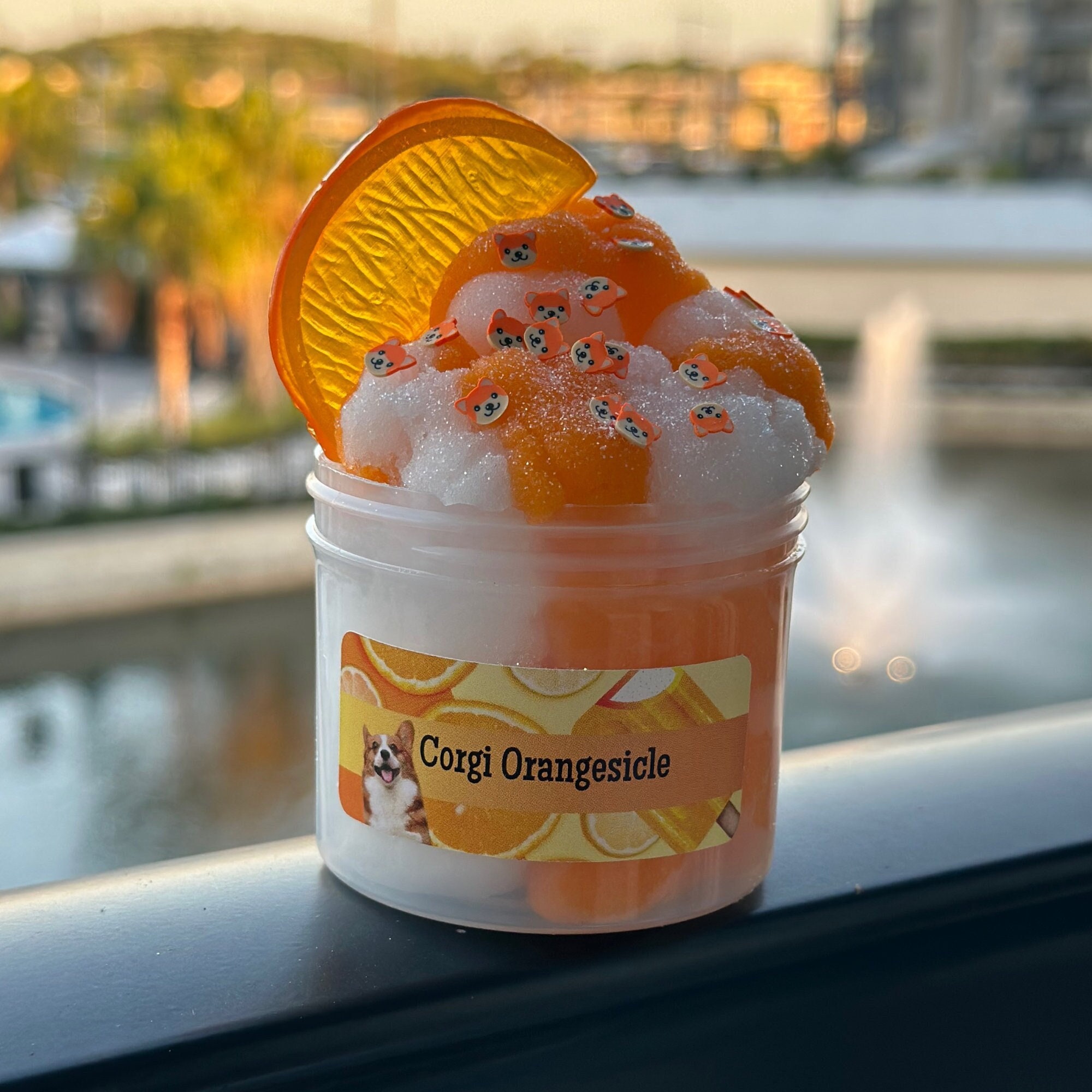 Orangesicle Ice Cream Icy Slime Ice Cream Slime Icy Etsy