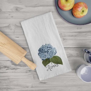 Hydrangea / Azores Tea Towel